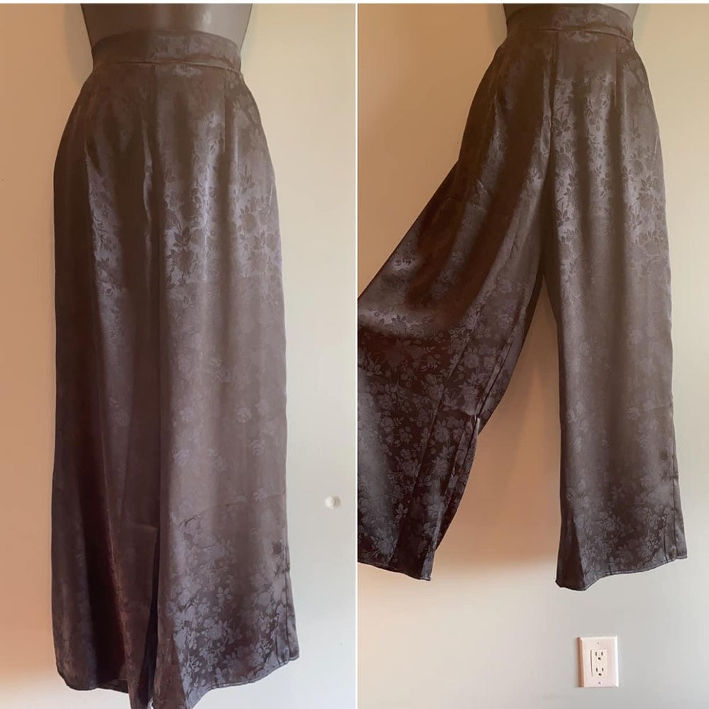 Black silk feel dress pants